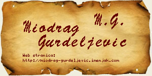 Miodrag Gurdeljević vizit kartica